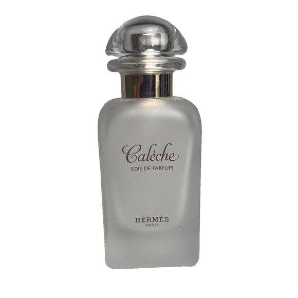 Vintage Caleche HERMES Paris EMPTY Perfume Bottle Frosted Glass Spray Bottle - Picture 1 of 8